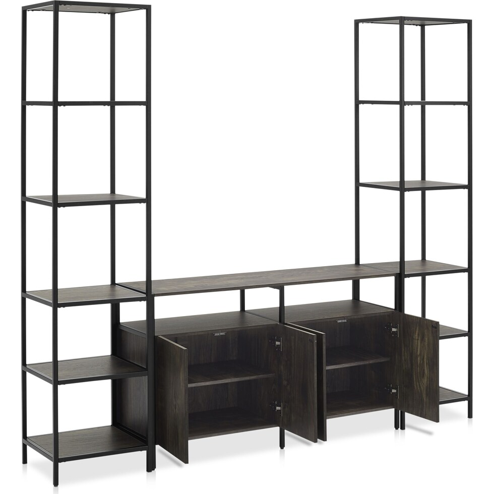 kaplan dark brown console table   