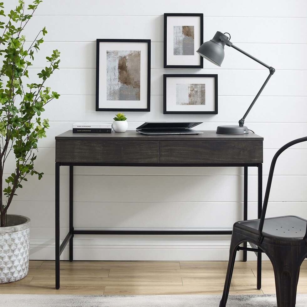 kaplan dark brown desk   