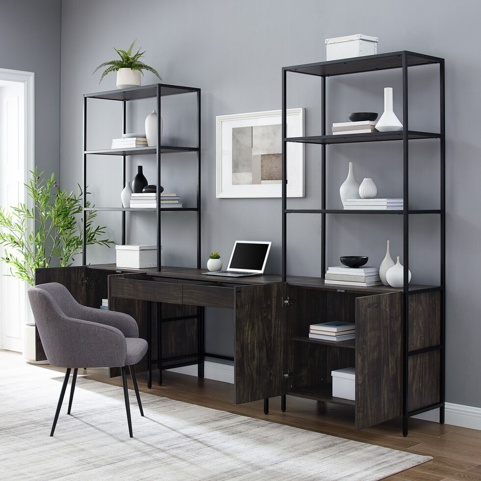 kaplan dark brown desk   