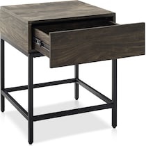 kaplan dark brown end table   