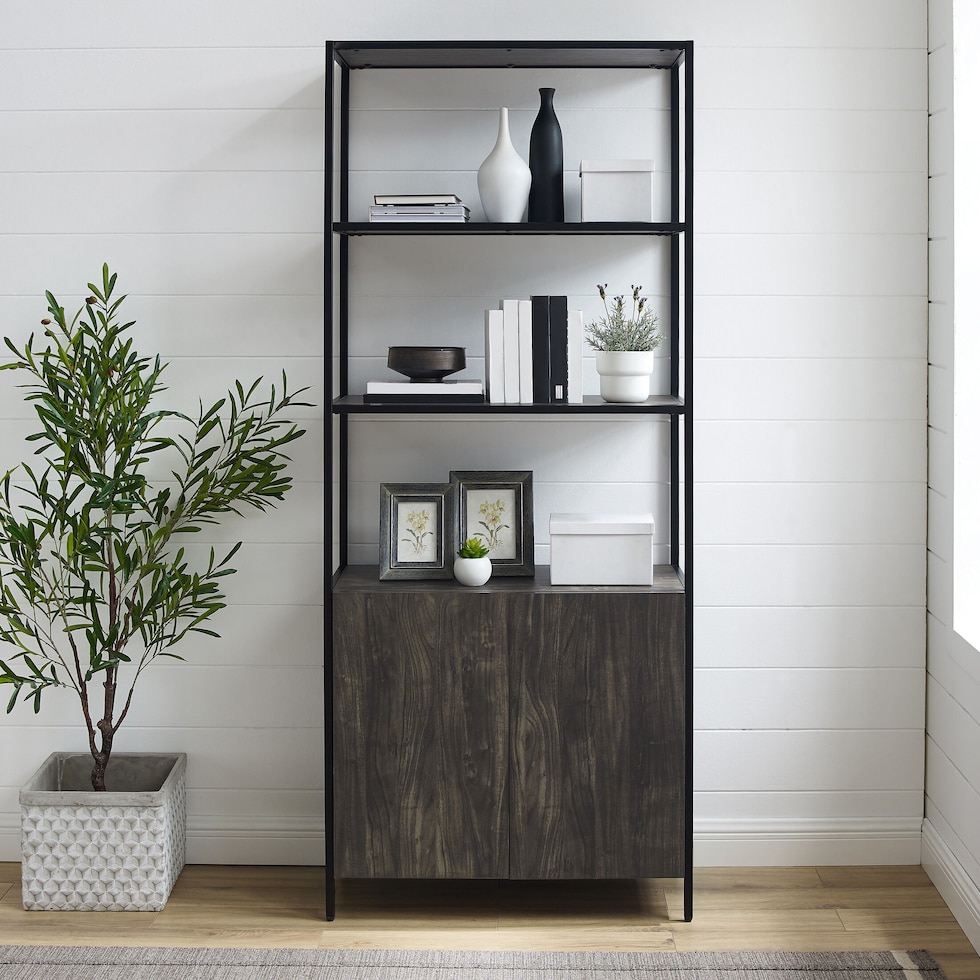 kaplan dark brown etagere   