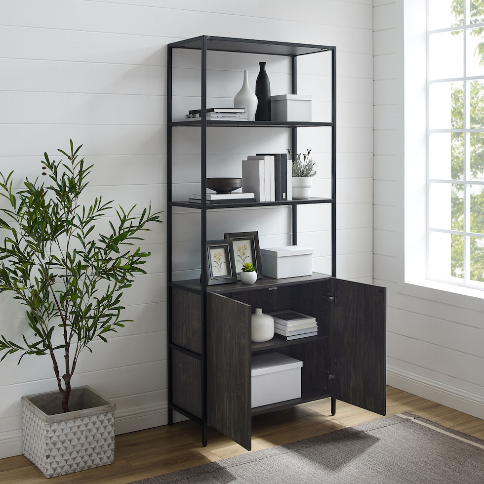 kaplan dark brown etagere   