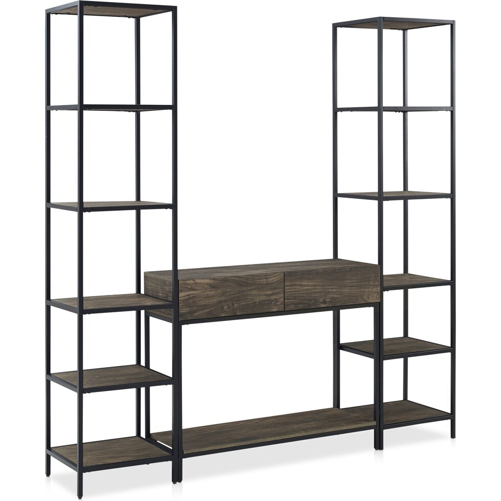 kaplan dark brown etagere   