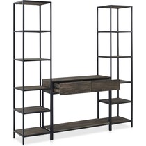 kaplan dark brown etagere   