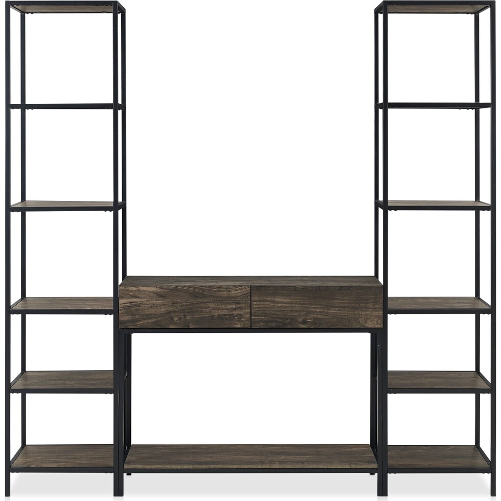 kaplan dark brown etagere   