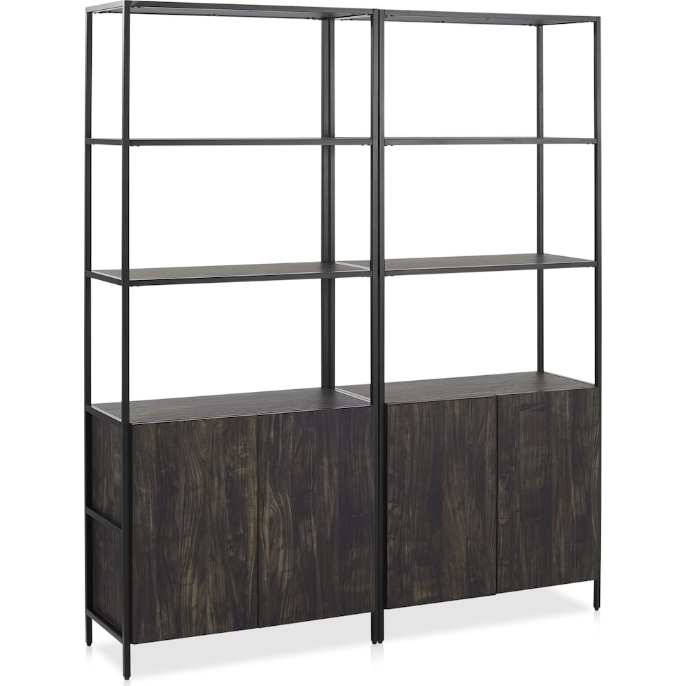 kaplan dark brown etagere   