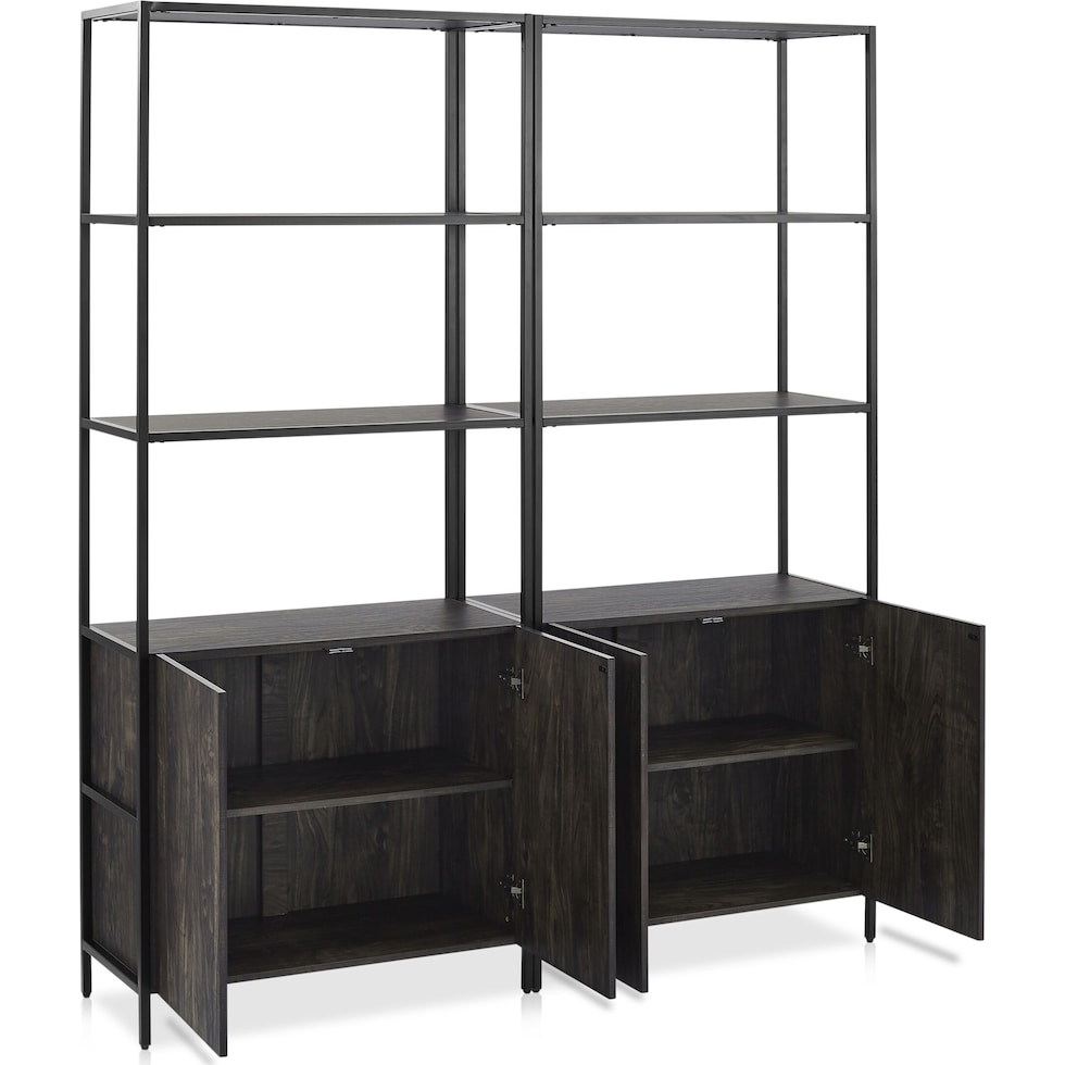 kaplan dark brown etagere   