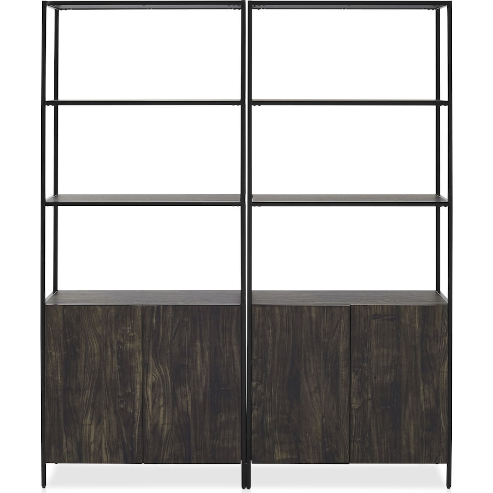 kaplan dark brown etagere   