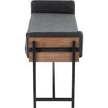 kari black vegan leather brown bench   