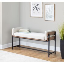 kari white brown bench   