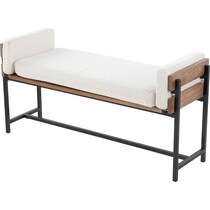 kari white brown bench   