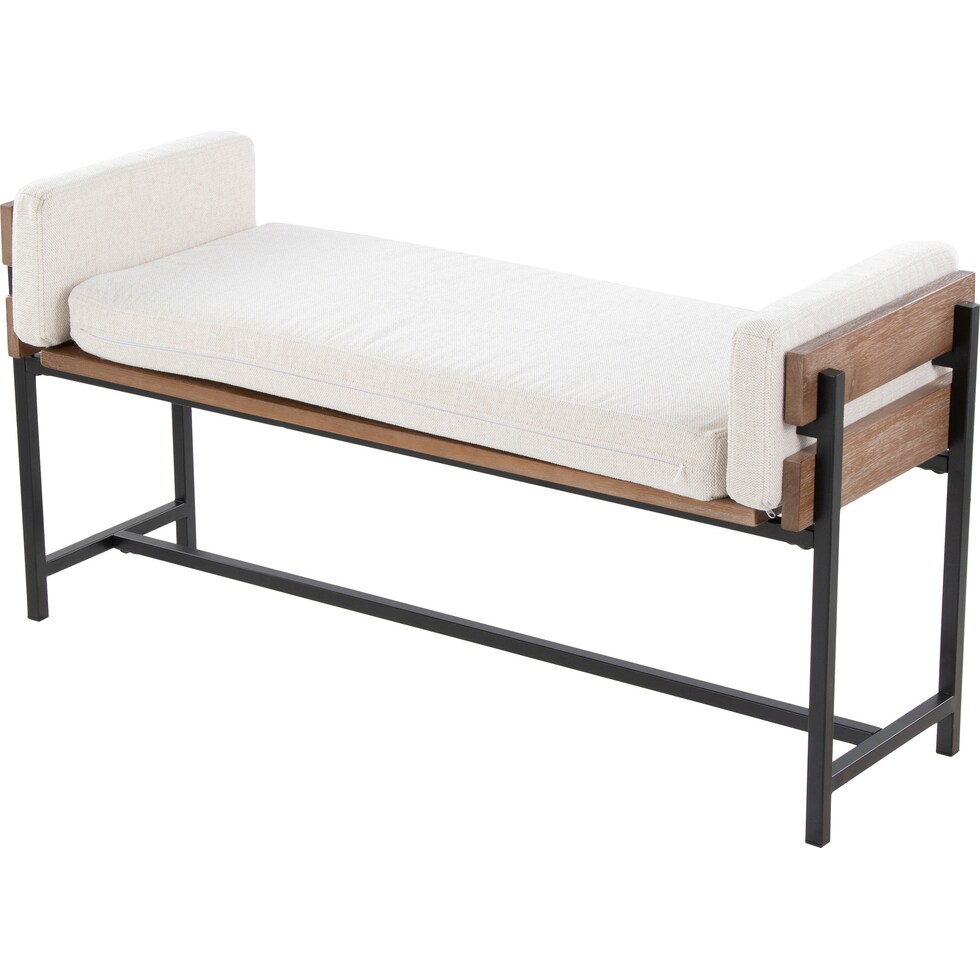 kari white brown bench   