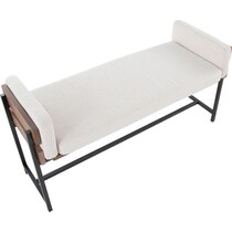 kari white brown bench   