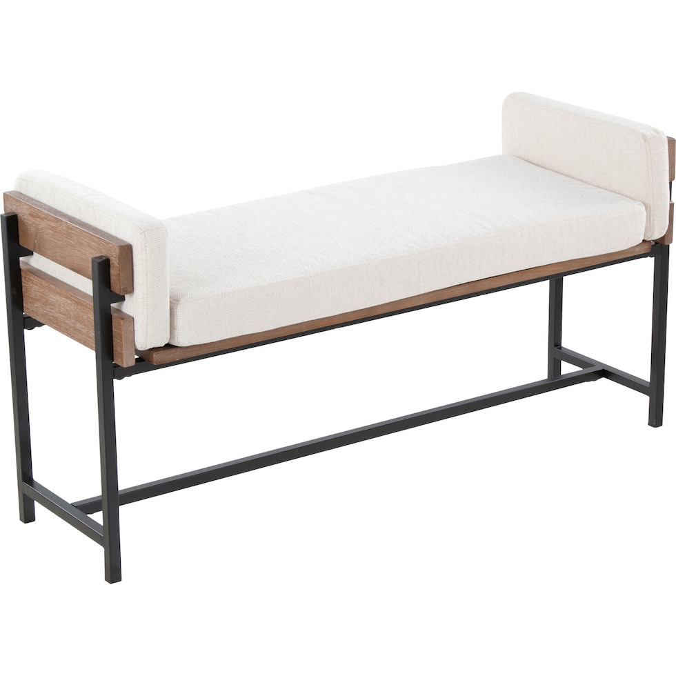 kari white brown bench   