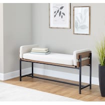 kari white brown bench   