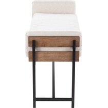 kari white brown bench   