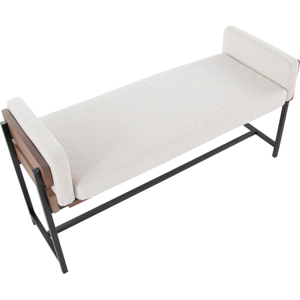 kari white brown bench   