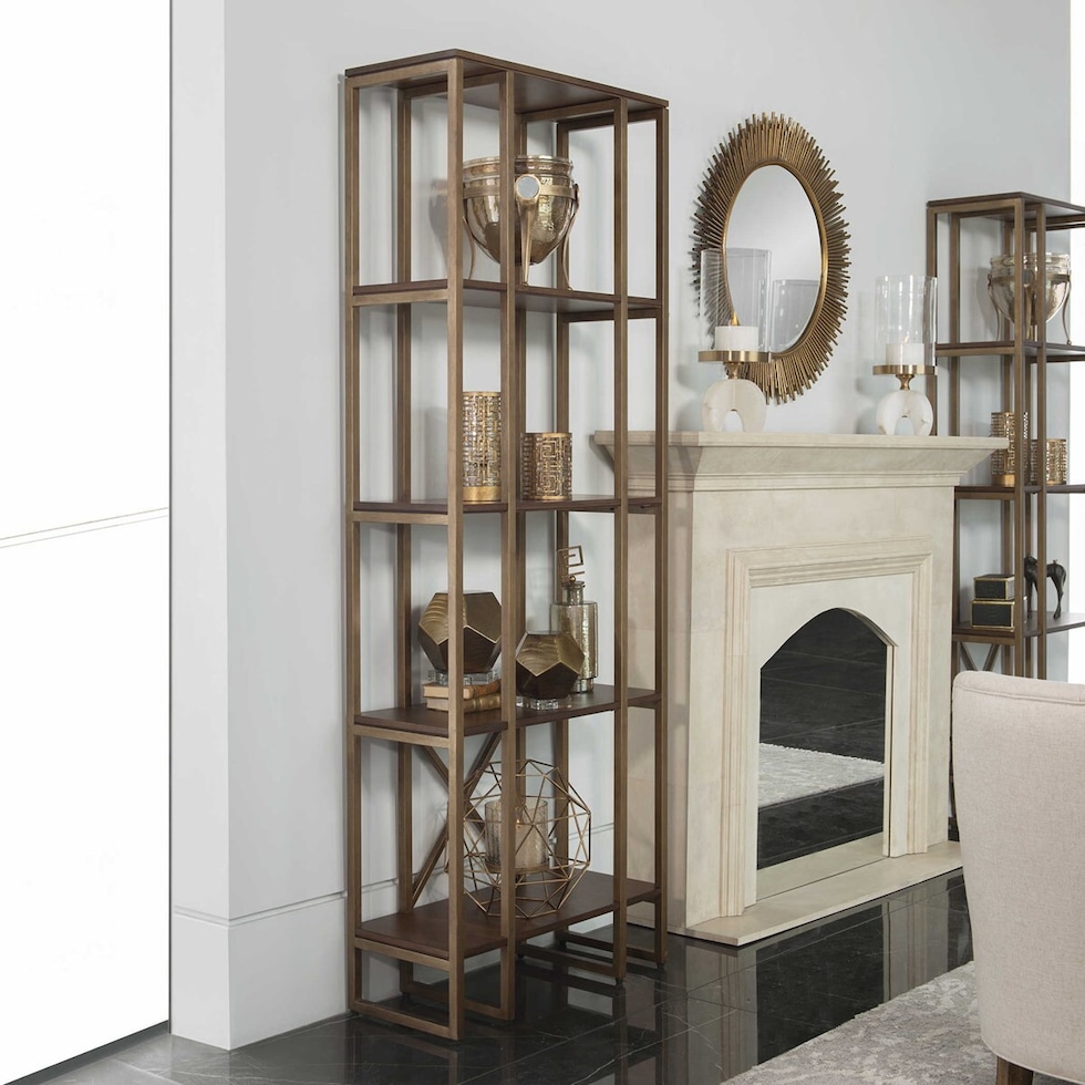 karishma gold etagere   