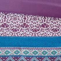 karlie purple full queen bedding set   
