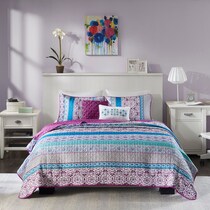 karlie purple twin bedding set   