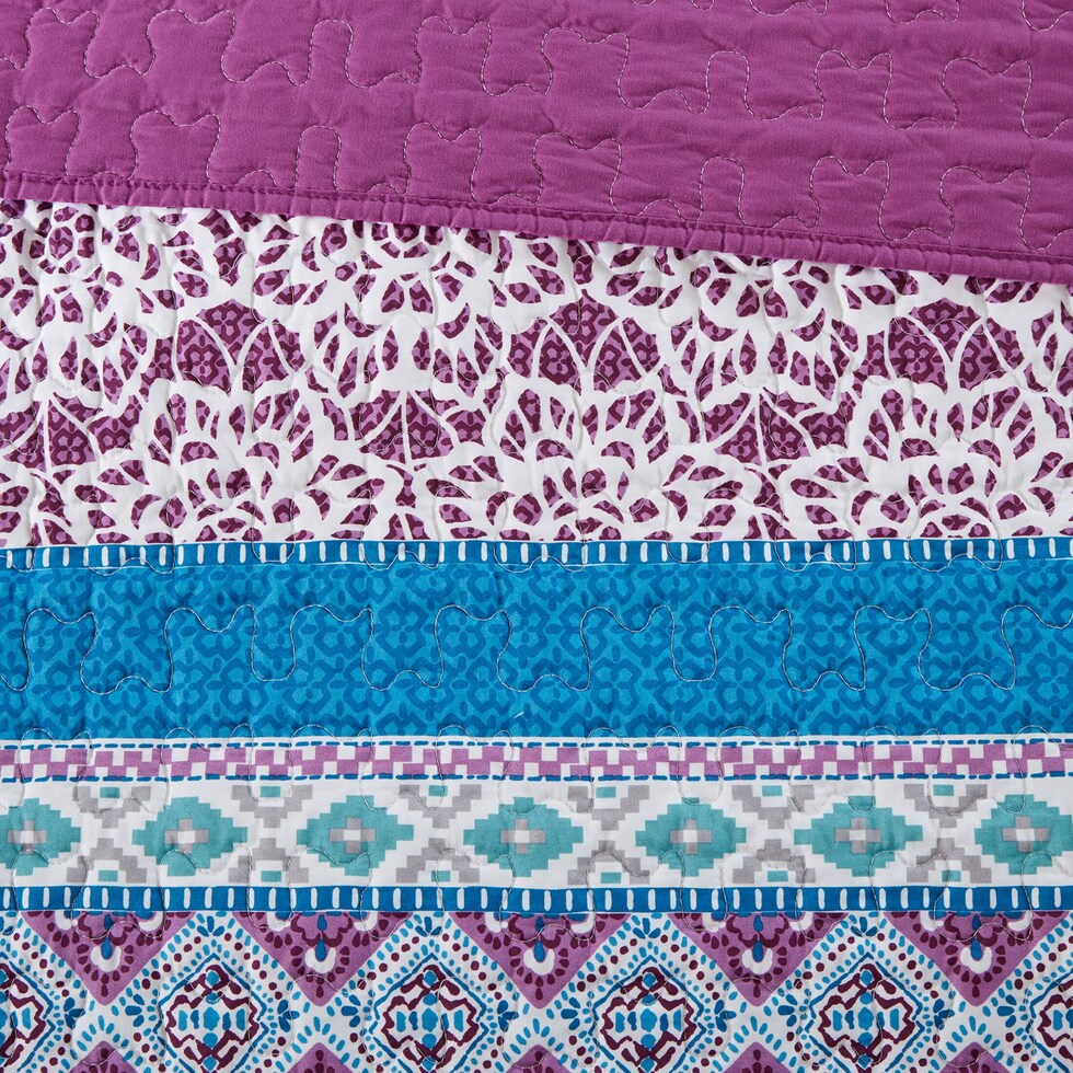 karlie purple twin bedding set   
