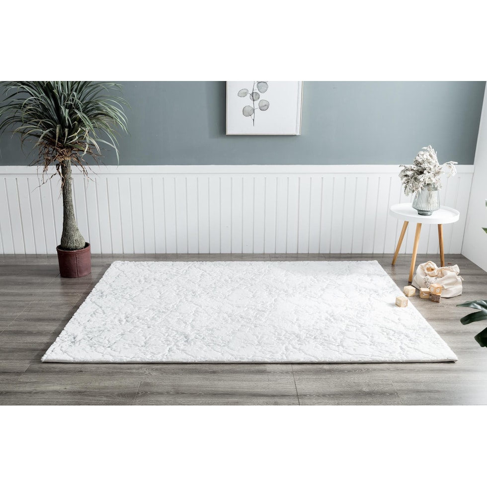 kashi white silver area rug  x    