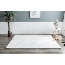 kashi white silver area rug  x    