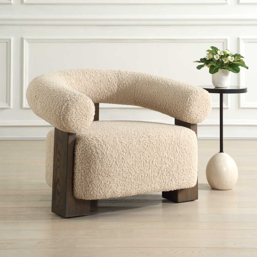 kate white accent chair   