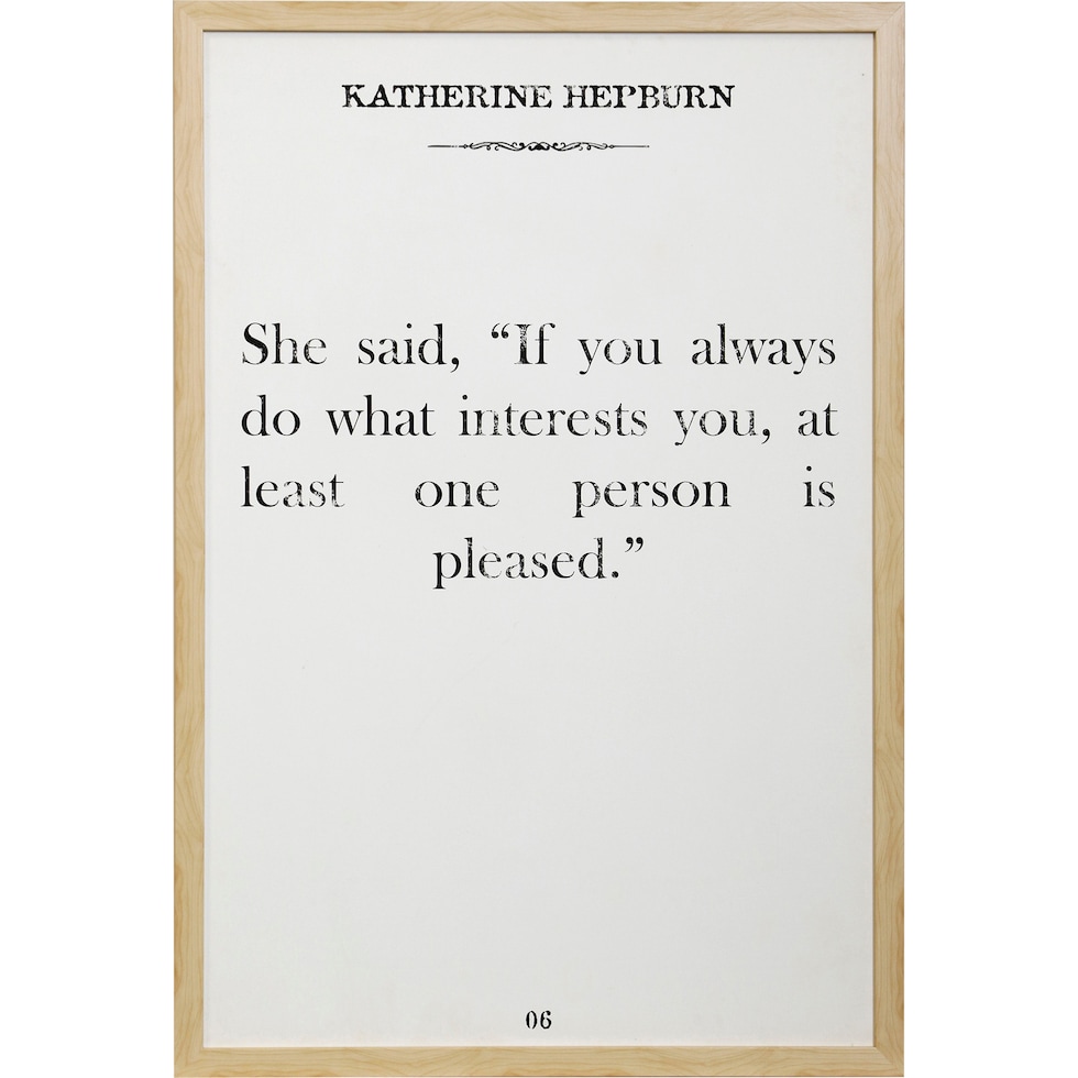 katherine hepburn white wall art   