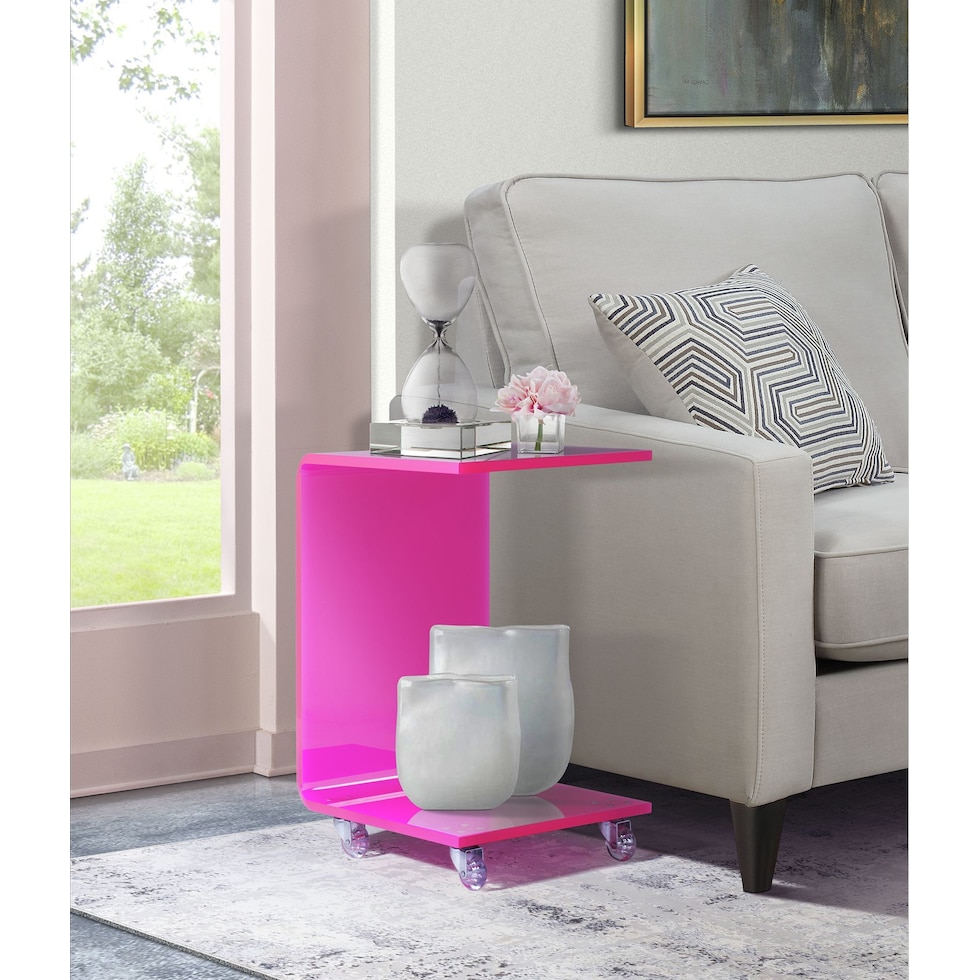 katie red side table   