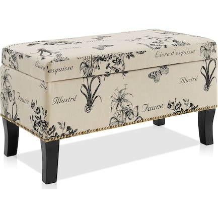 Katrina Ottoman - Linen