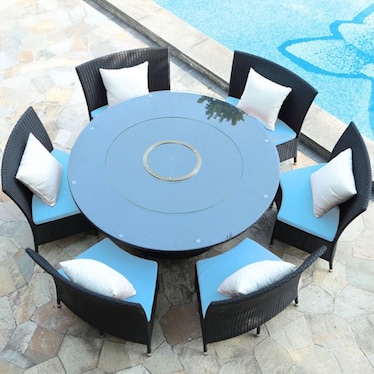 Kauai Outdoor Dining Table and 6 Chairs