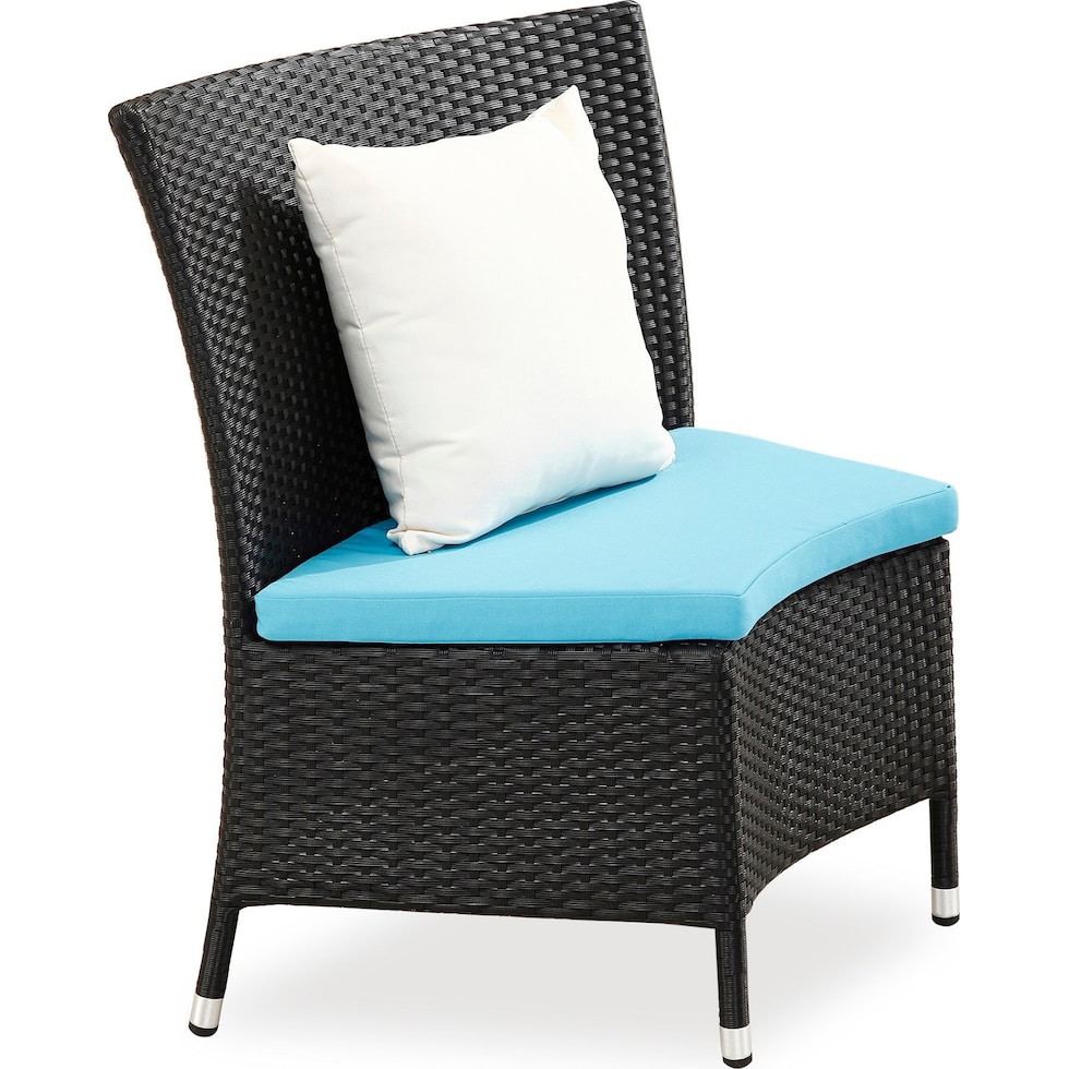 kauai black blue outdoor dinette   