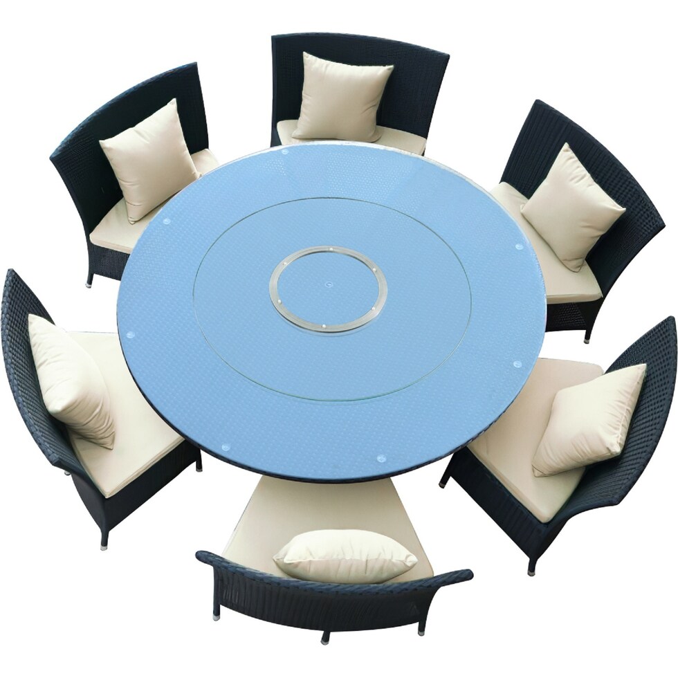 kauai black cream outdoor dinette   