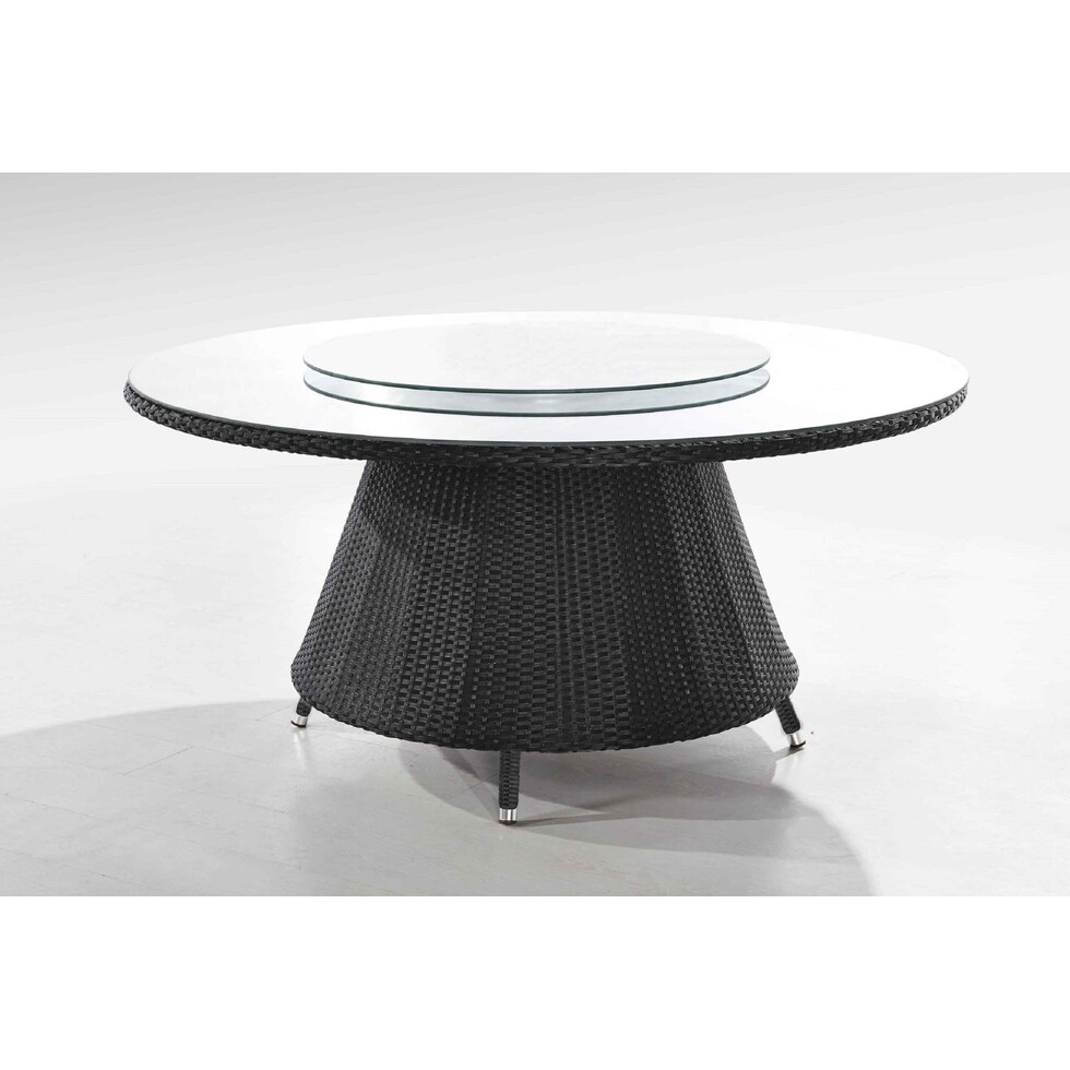 kauai black cream outdoor dinette   