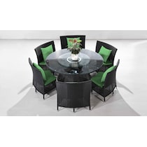 kauai black green outdoor dinette   