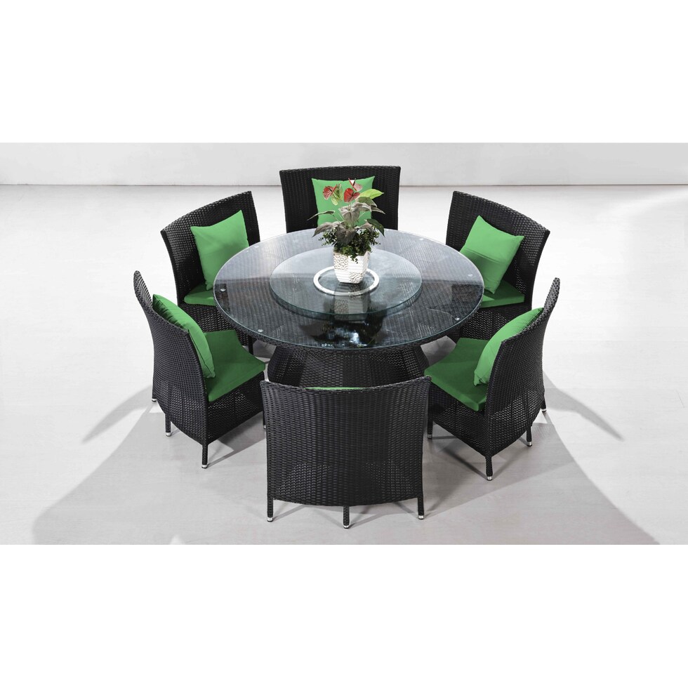 kauai black green outdoor dinette   