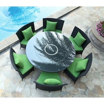 kauai black green outdoor dinette   
