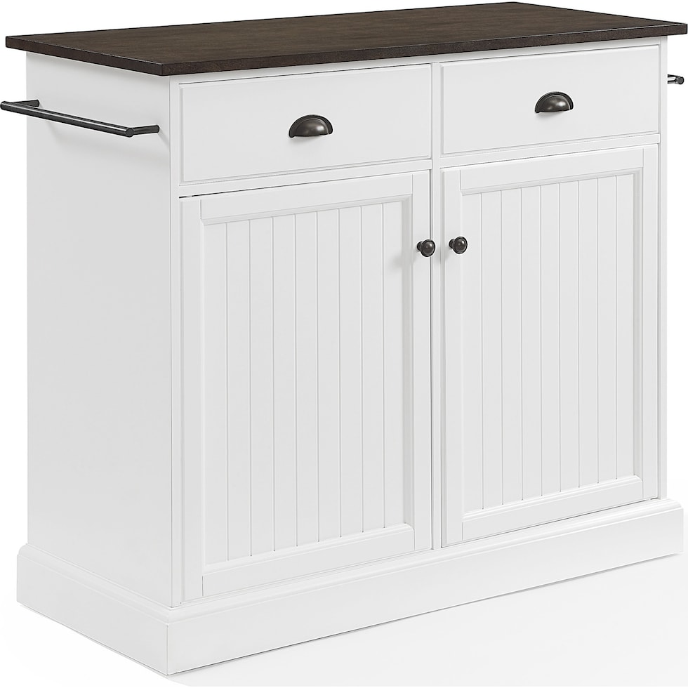 kauri white dark brown kitchen island   