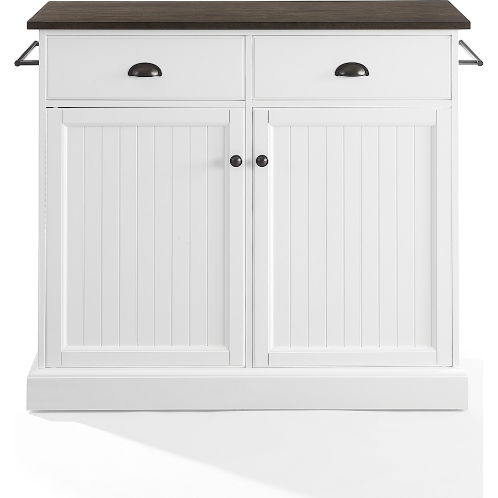 kauri white dark brown kitchen island   