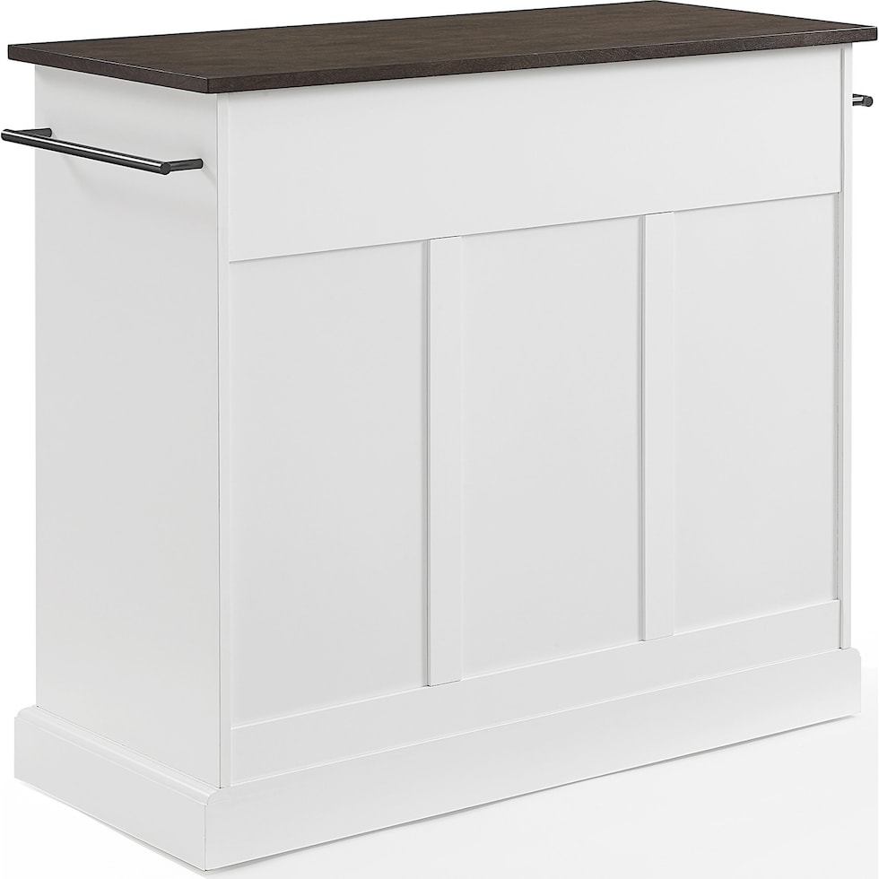 kauri white dark brown kitchen island   