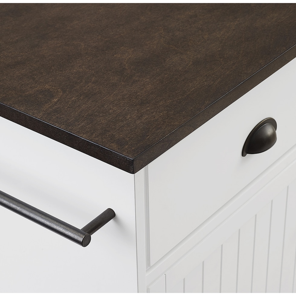 kauri white dark brown kitchen island   