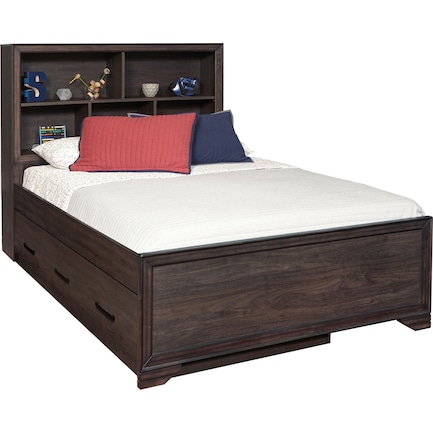 Kayce Full Bookcase Bed with Trundle