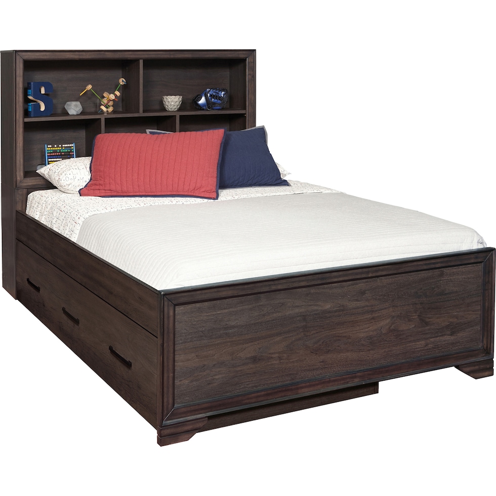 kayce dark brown full bed   