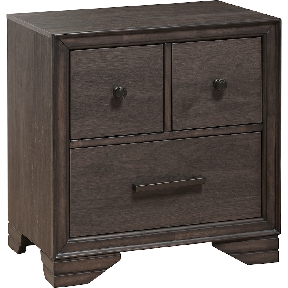 kayce dark brown nightstand   