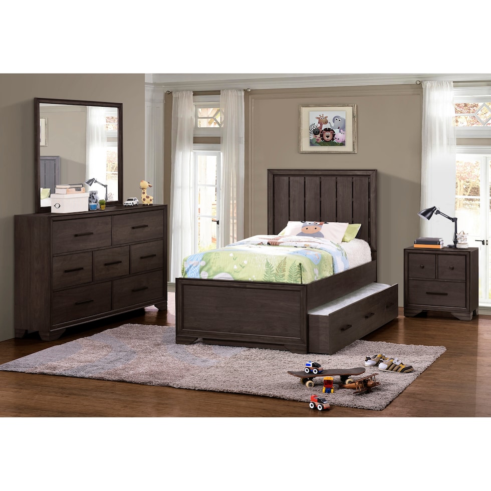 kayce dark brown nightstand   