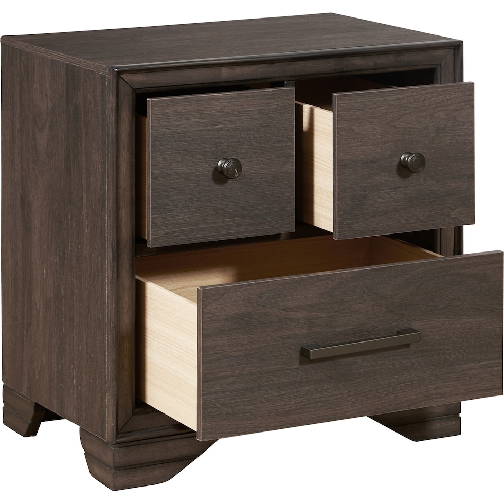 kayce dark brown nightstand   