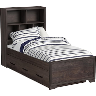 Kayce Bookcase Bed with Trundle