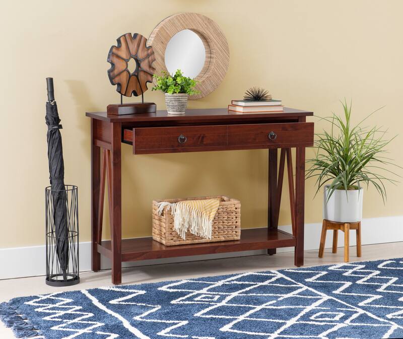 Kayden Console Table Brown Value City Furniture