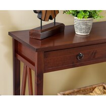 kayden dark brown console table   